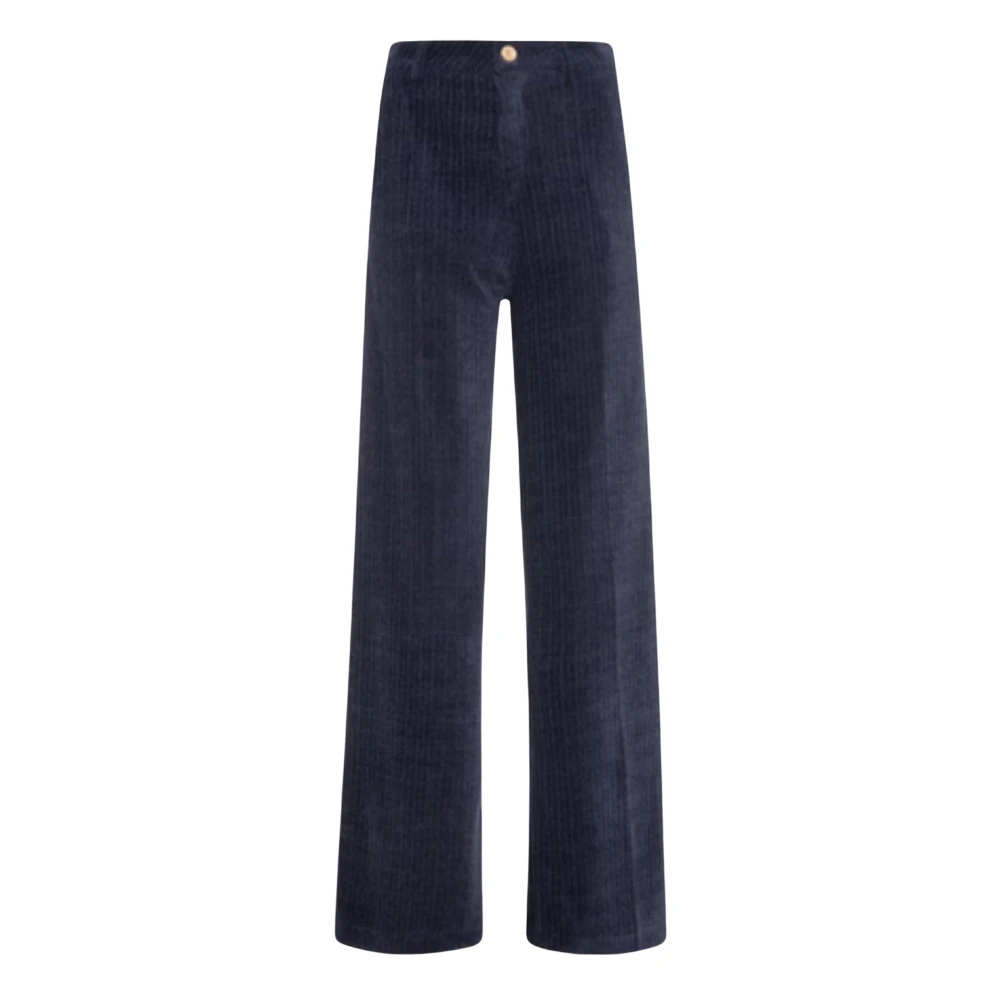 Fracomina Donna Blu - Pantaloni A Palazzo - Trousers - M