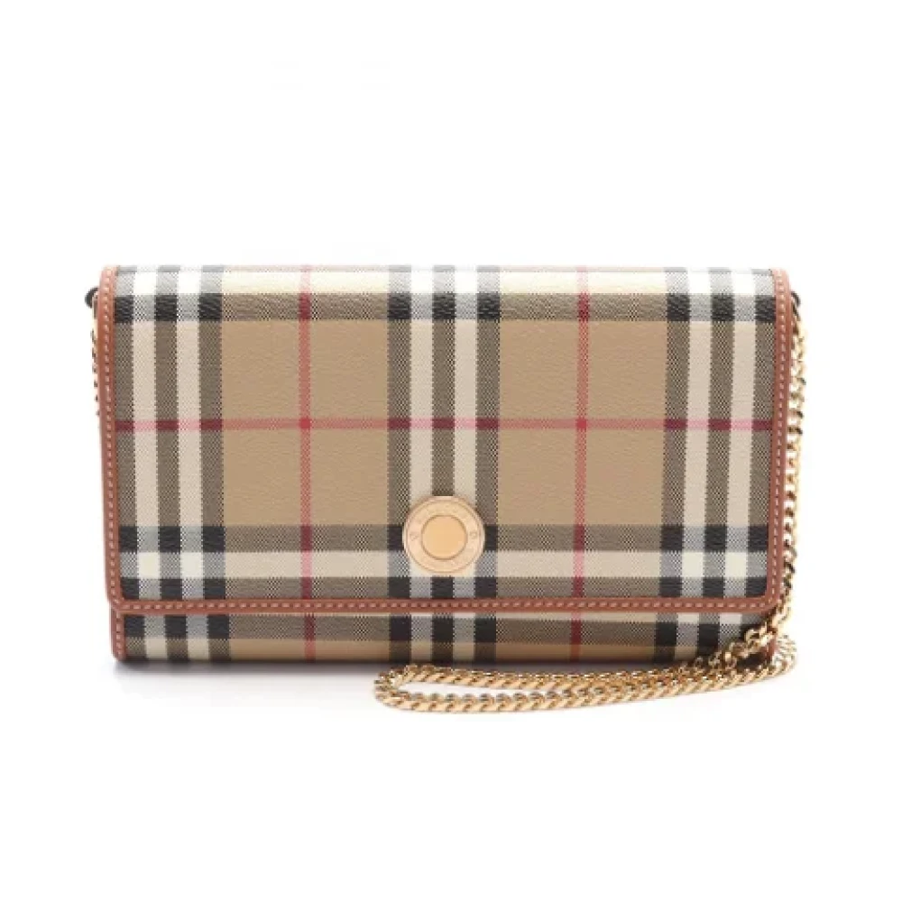 Burberry Vintage Pre-owned Canvas shoulder-bags Brown Dames