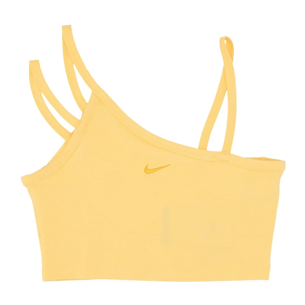 Nike Moderne Crop Top voor Sportkleding Yellow Dames