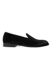 George Samt Slip-On Abendloafers