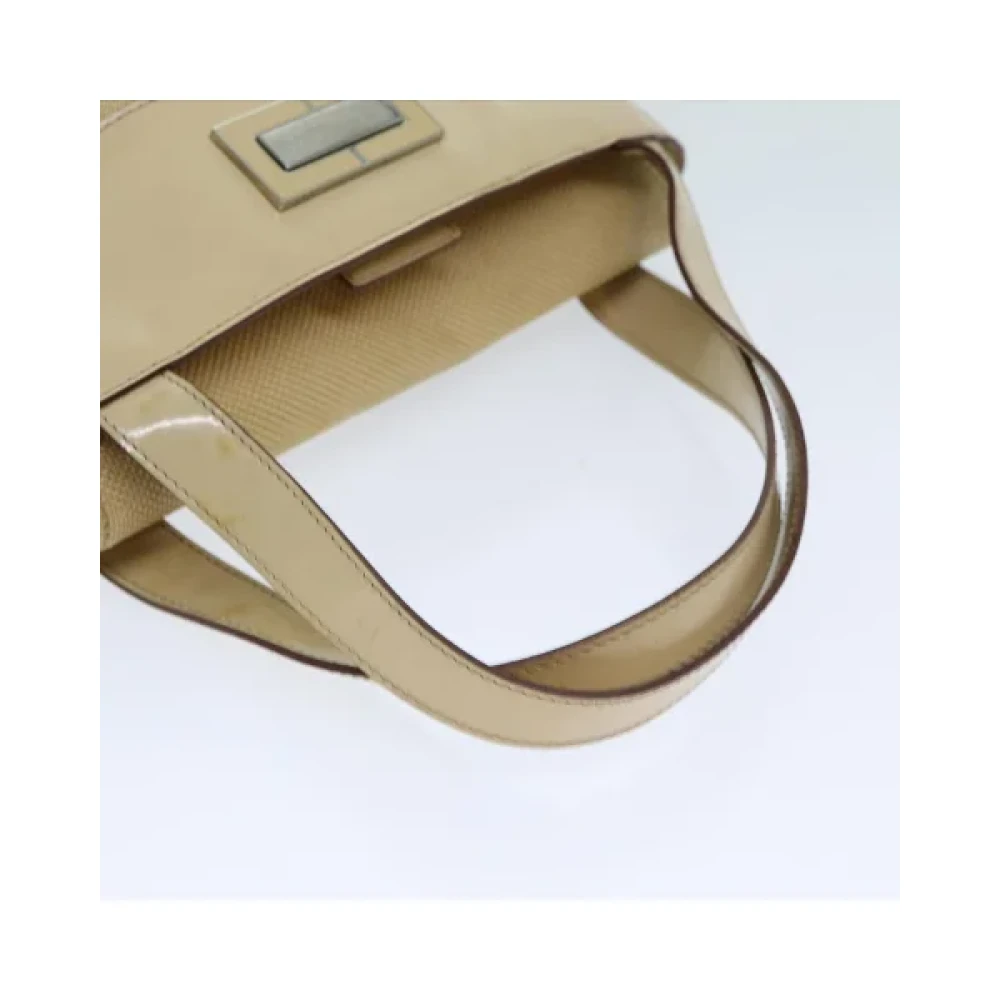 Celine Vintage Pre-owned Canvas handbags Beige Dames