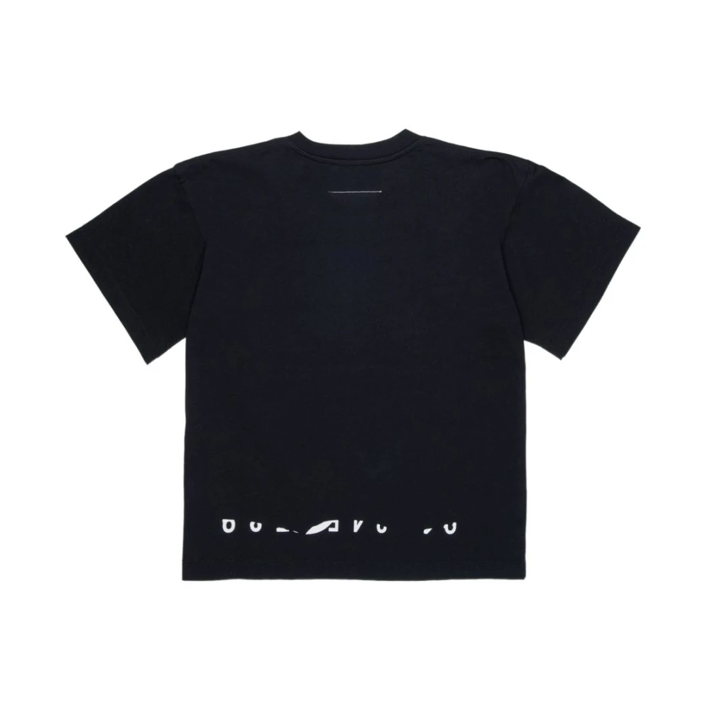Mm6 Maison Margiela Men's Black T-Shirts And Polos