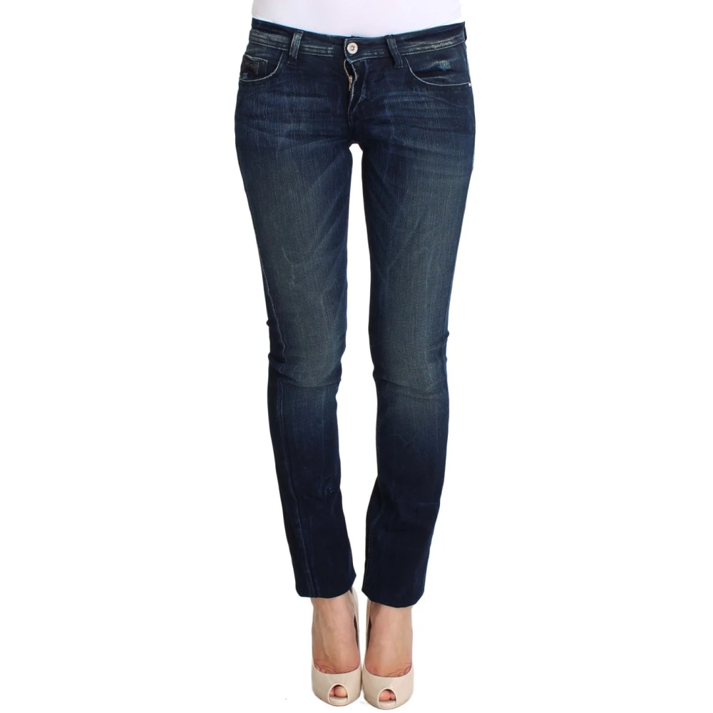Costume National Slim Fit Skinny Blauwe Jeans Blue Dames