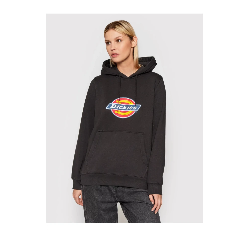 Dickies Icon Logo Hoodie Sweatshirt Zwart Black Dames