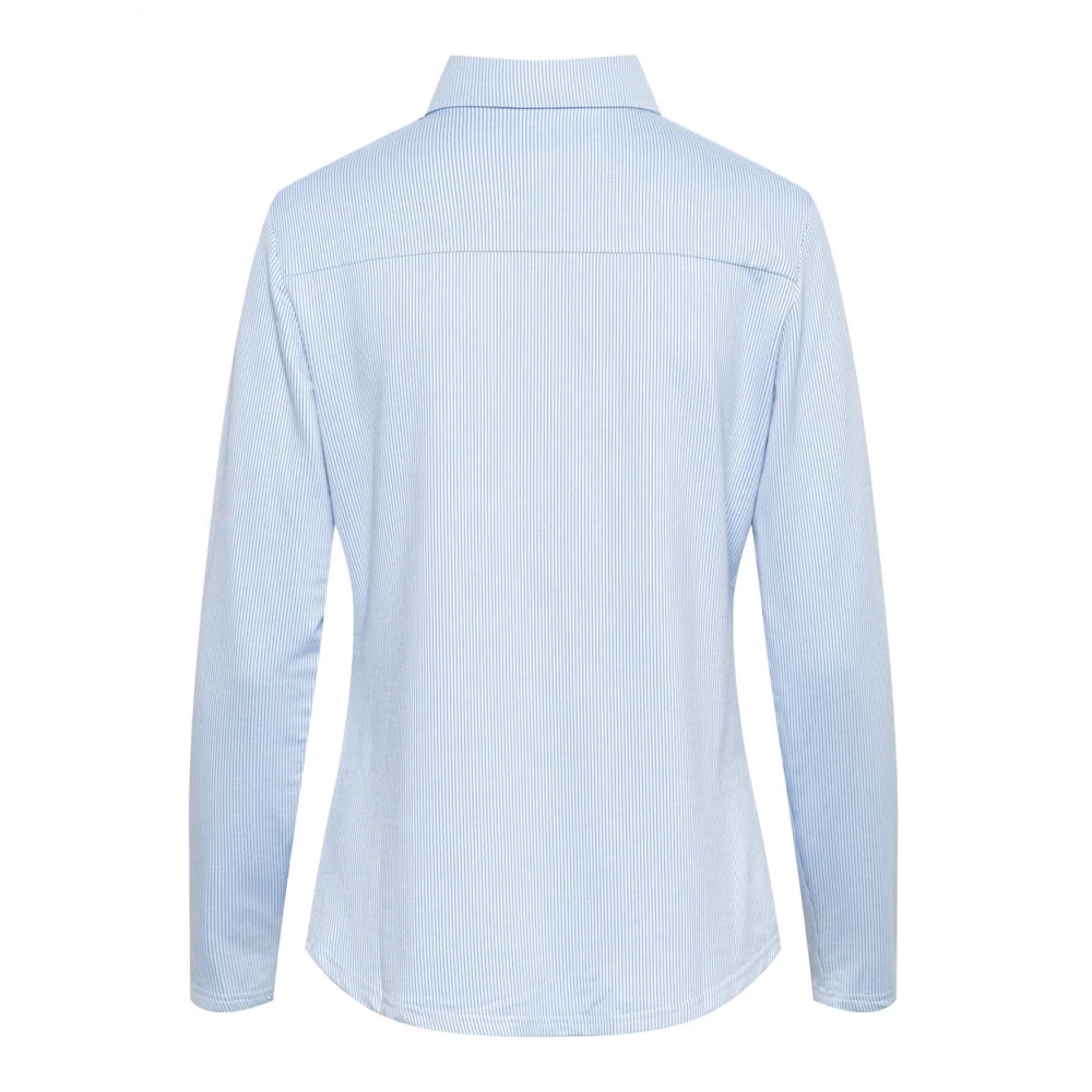 &Co Woman Lotte Streep Blouse Blue Dames