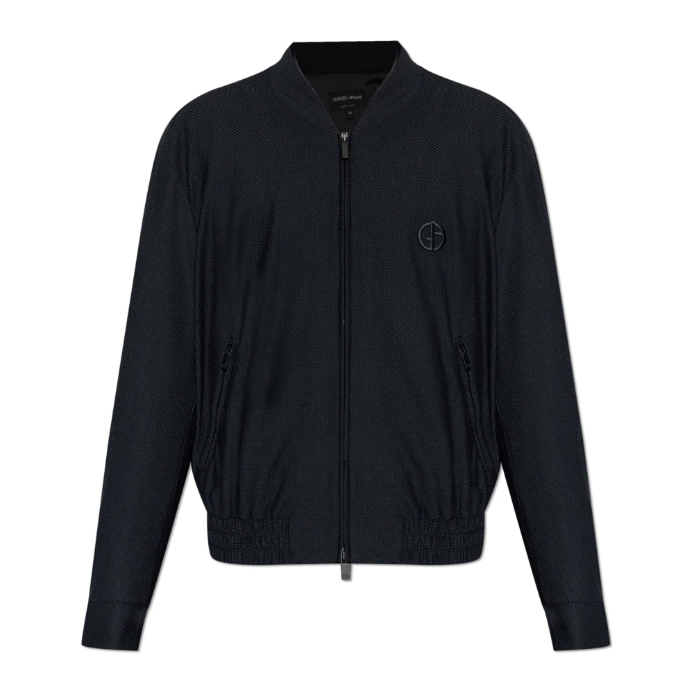 Giorgio Armani Mannelijk Zwart Jassen Heren, L, Bomber Jacket