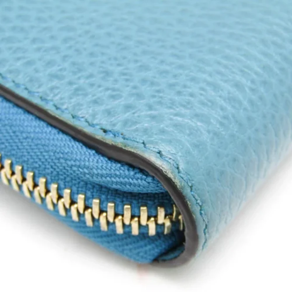 Gucci Vintage Pre-owned Leather wallets Blue Dames