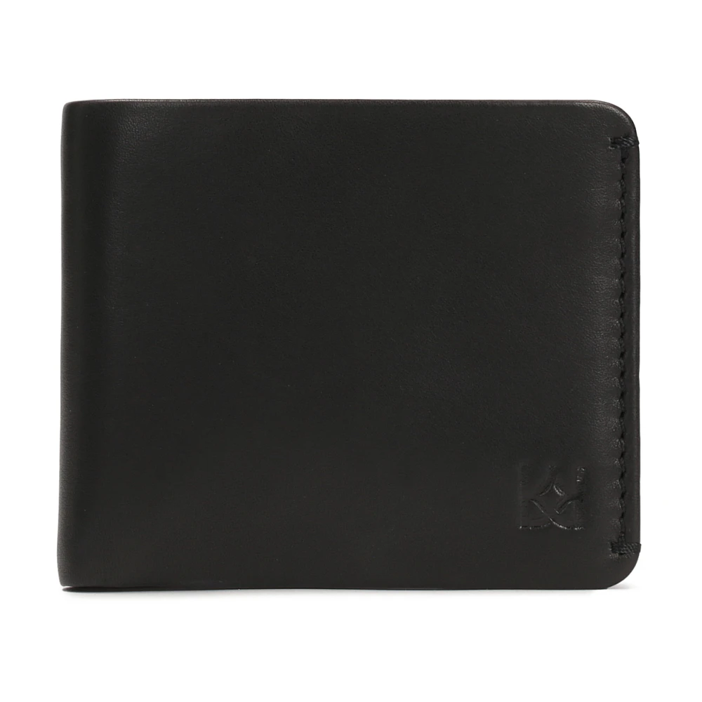 Kazar Mannelijk Zwart E Leren Portemonnee Met Muntvak