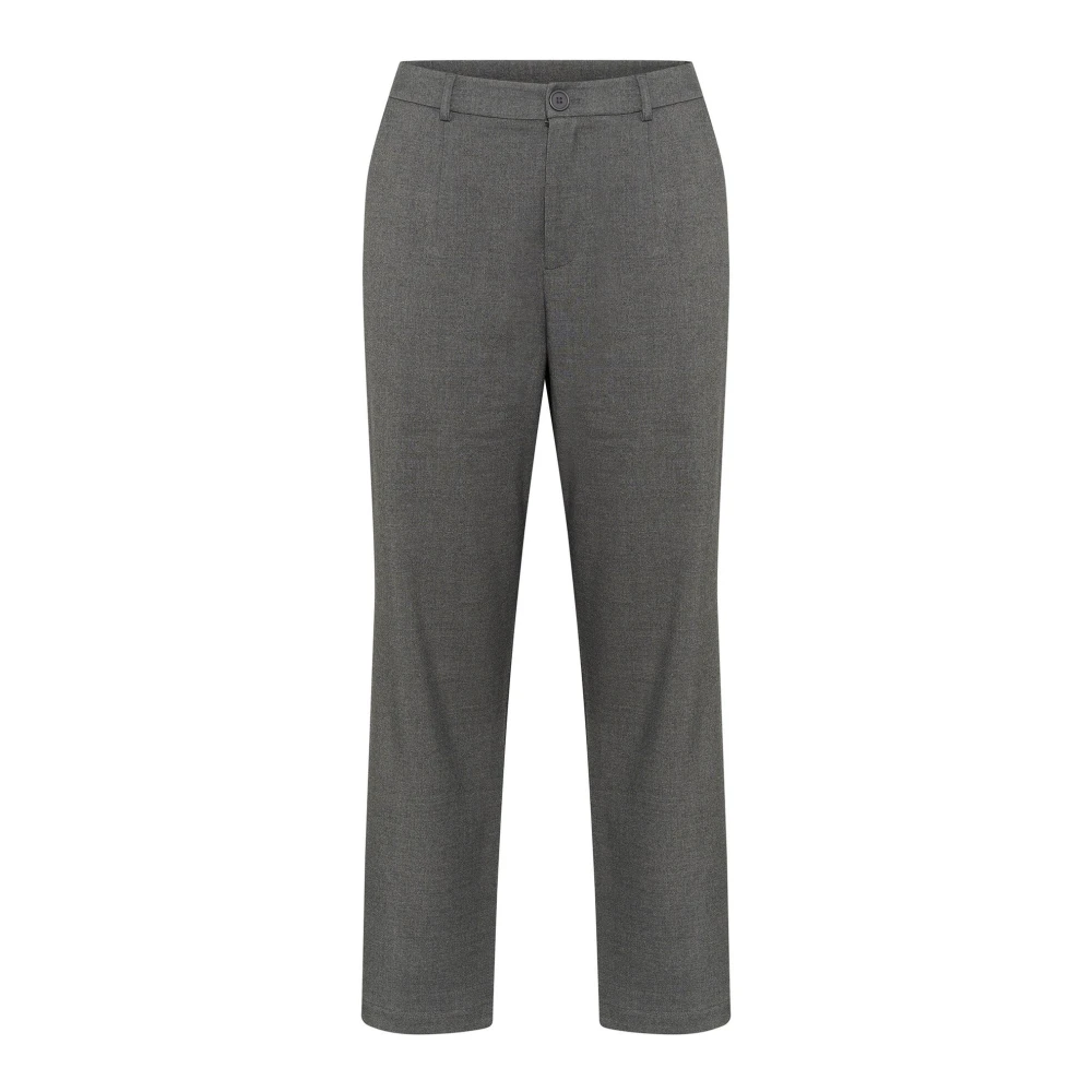 Kaffe Curve Donna Grigio Pantaloni Dritti Da Merla - Immagine 2