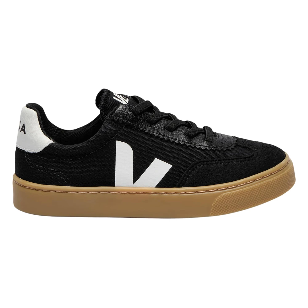 Veja Unisex Kids Black Kids Sneakers, 30 Eu, Canvas Volley Trainers For Kids