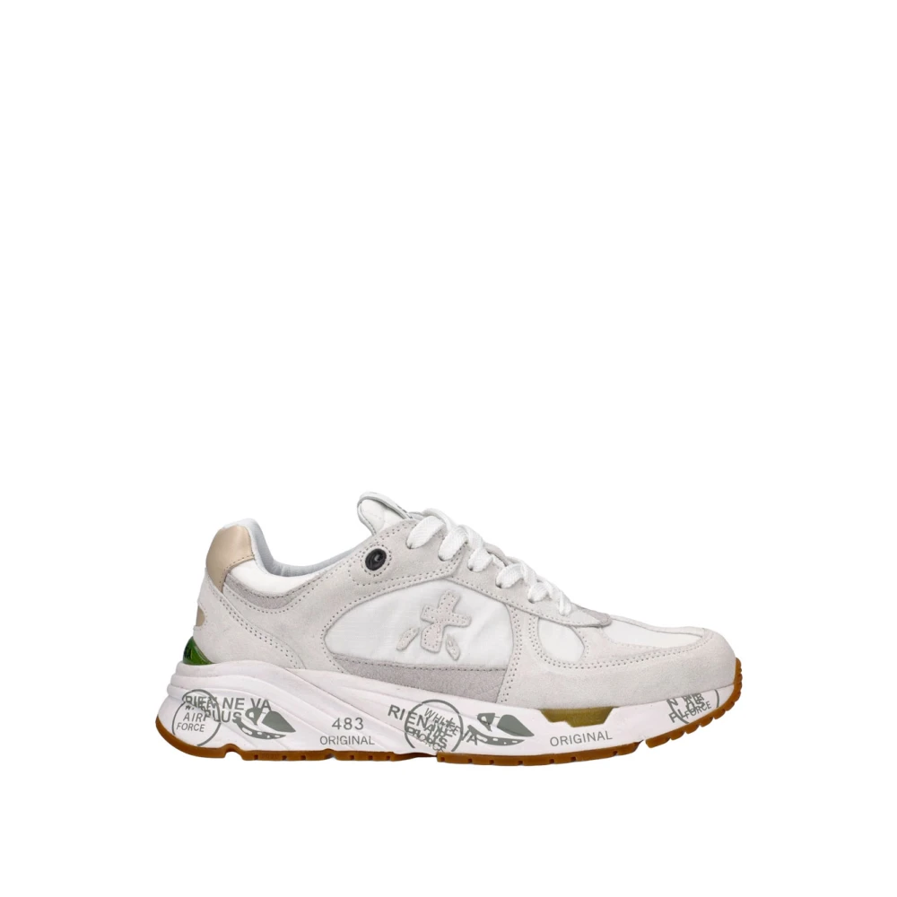 Premiata Grijze Leren Sneakers Dames Schoenen Grijs