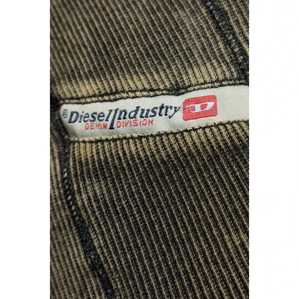 Diesel Geribbelde top T-Hans Gray Unisex
