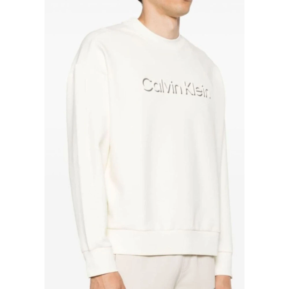 Calvin Klein Schaduw reliëf logo sweatshirt Beige Heren