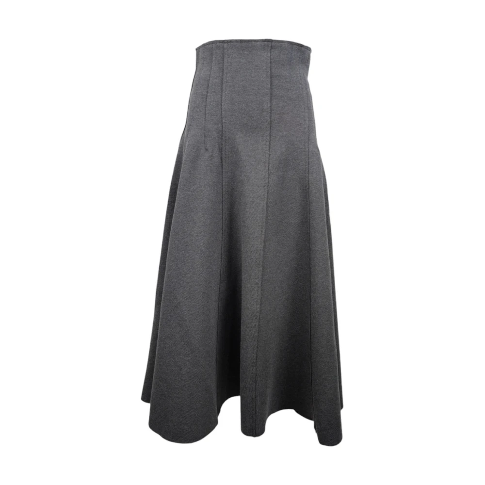 Norma Kamali Antraciet Flare Rok in Grijs Gray Dames