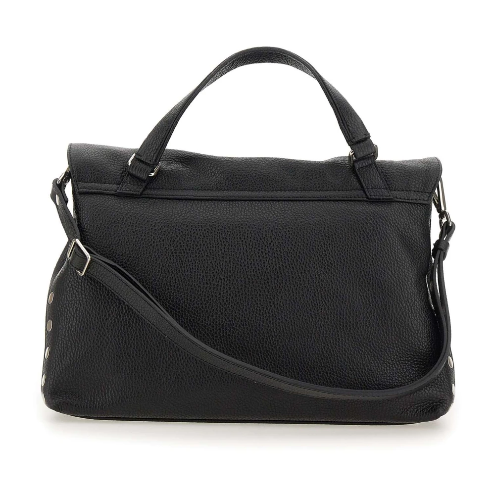 Zanellato Zwarte Leren Handtas Black Dames