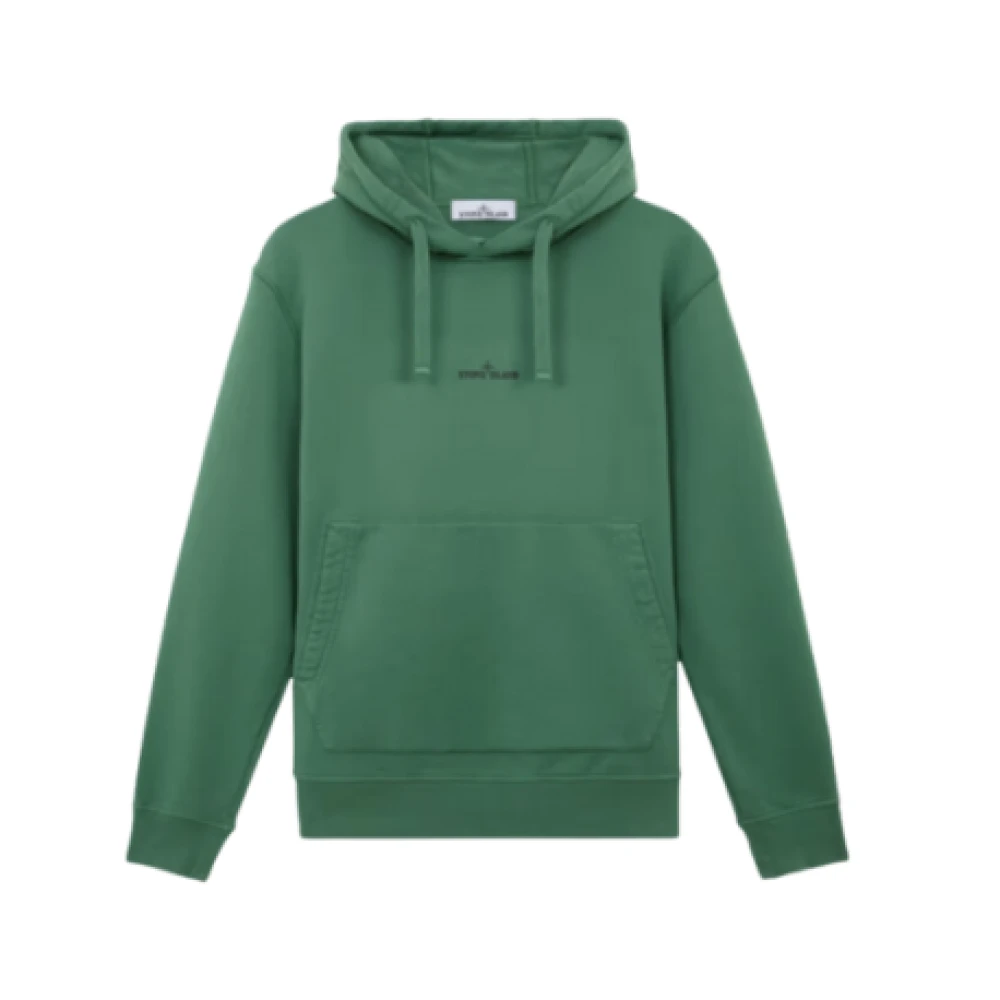 Stone Island Capuchonkatoenen sweatshirt met logo Green Heren