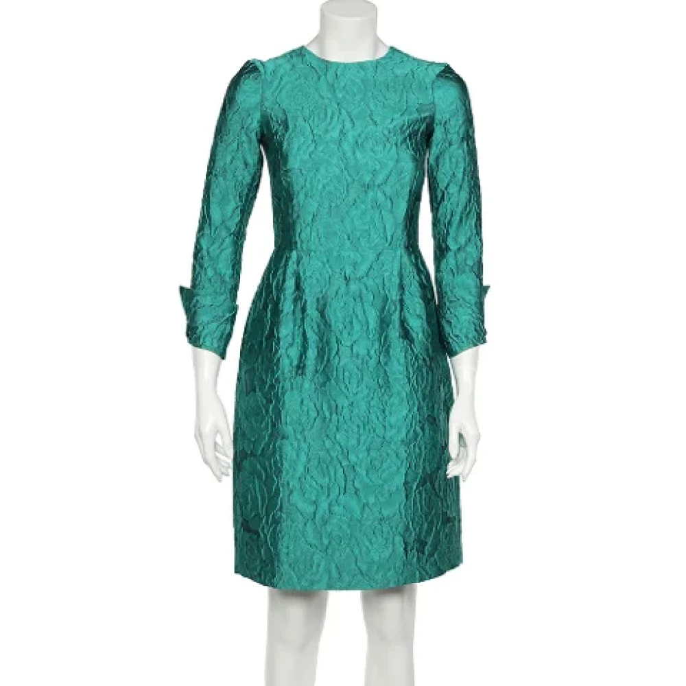 Carolina Herrera Pre-owned Fabric dresses Green Dames