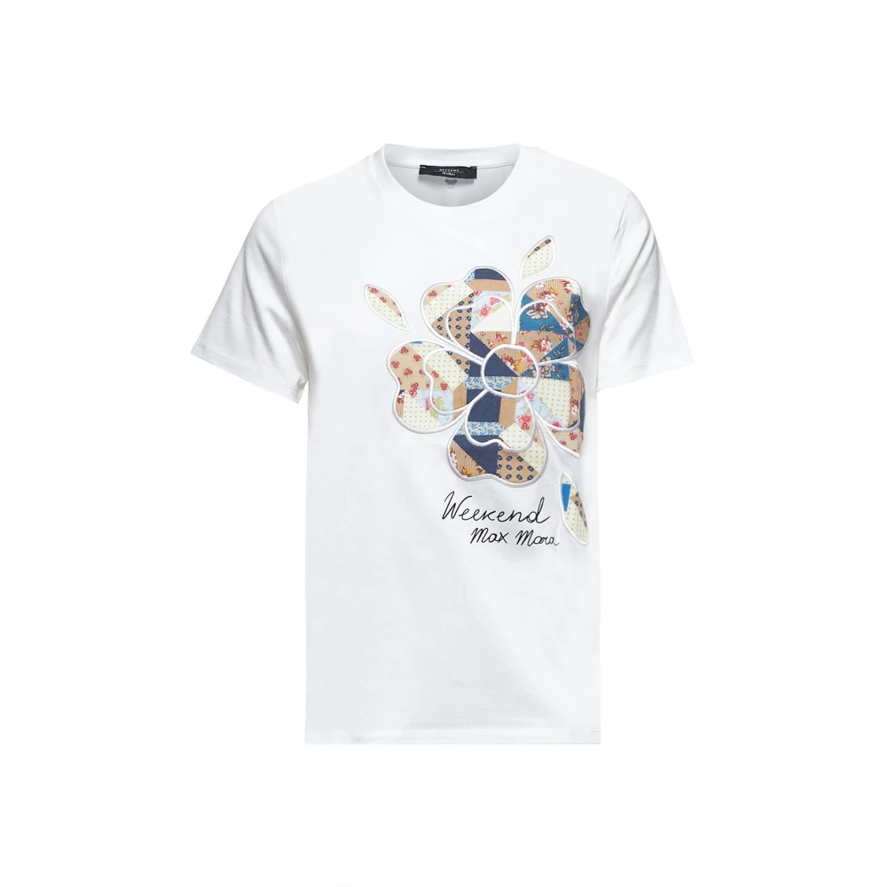 Max Mara Weekend Witte T-shirts en Polos met Logo White Dames