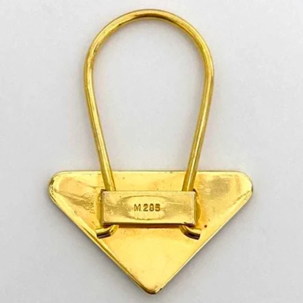 Prada Vintage Pre-owned Fabric key-holders Yellow Dames