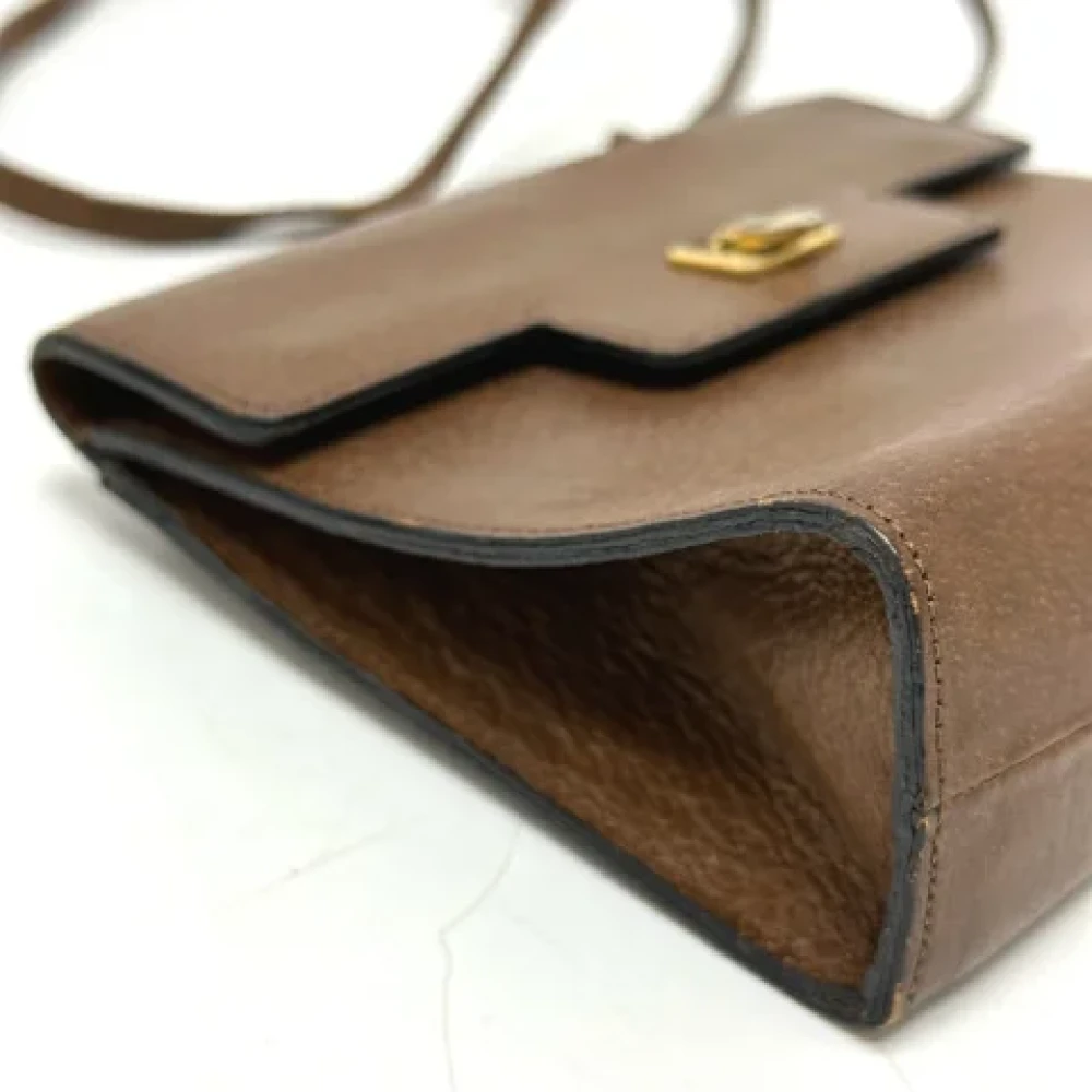 Valentino Vintage Pre-owned Leather shoulder-bags Brown Dames