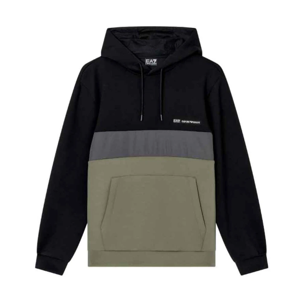 Emporio Armani Ea7 Herr Multicolor Sweatshirts & Hoodies 2XL, Läder, Hoodies