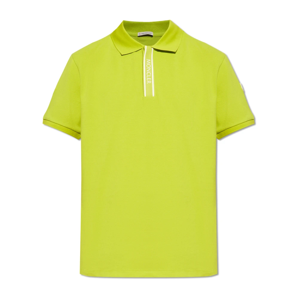 Moncler Polo shirt met logo Green Heren