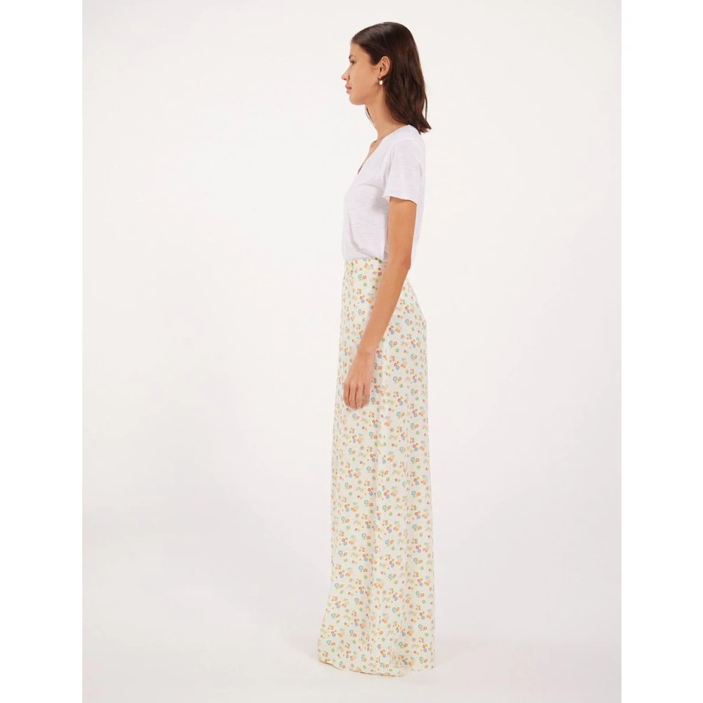 Ines De La Fressange Paris Bloemen Lange Rok Elegant Chic Multicolor Dames