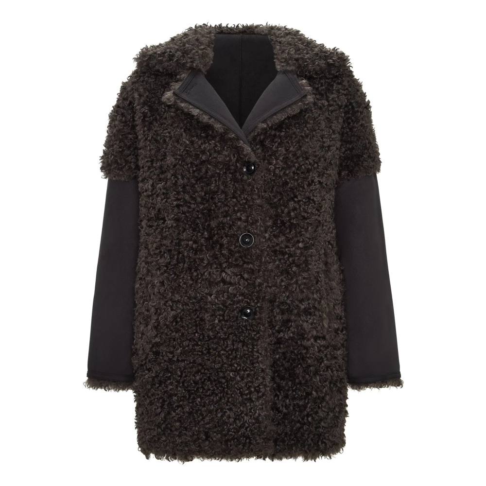 Cesare Gaspari Donna Marrone - Giacca In Pelliccia Sintetica E Shearling - Jackets - L