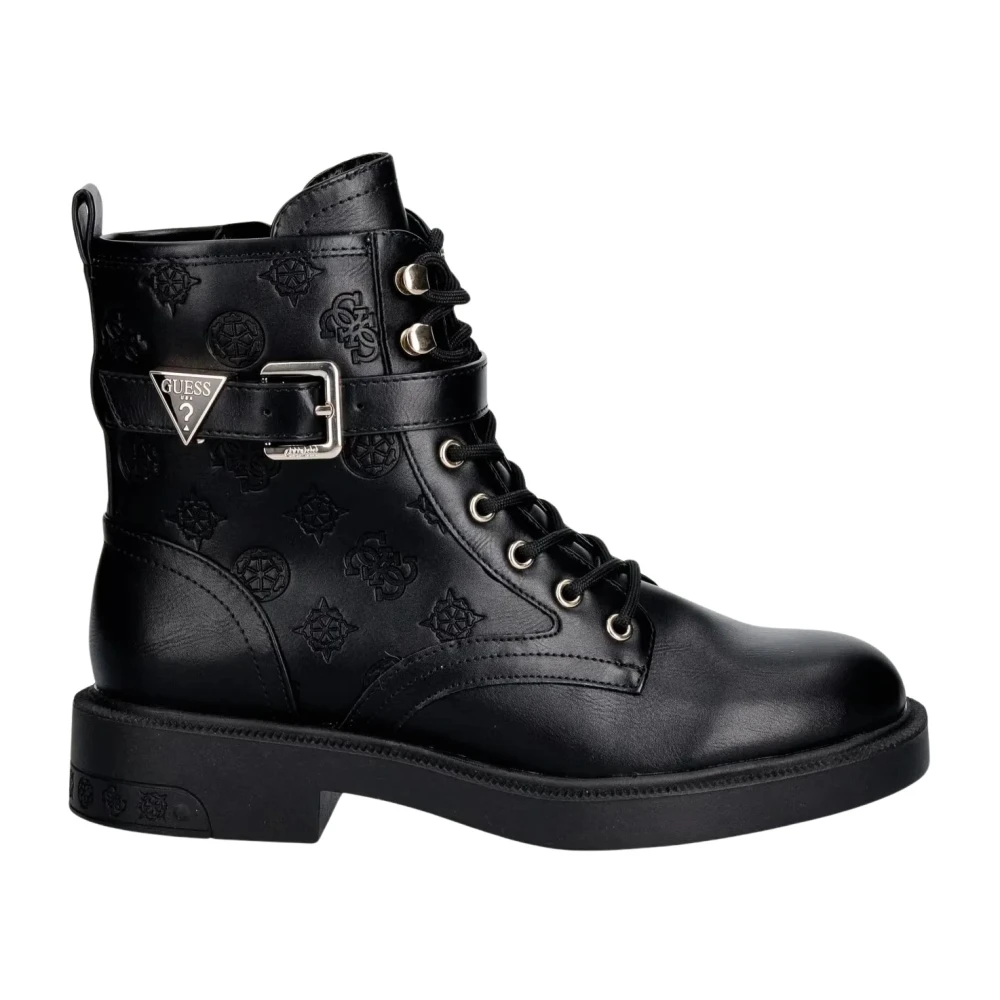 Guess Donna Nero - Fellini Anfibi Stringati - Shoes - 37 Eu - Immagine 4