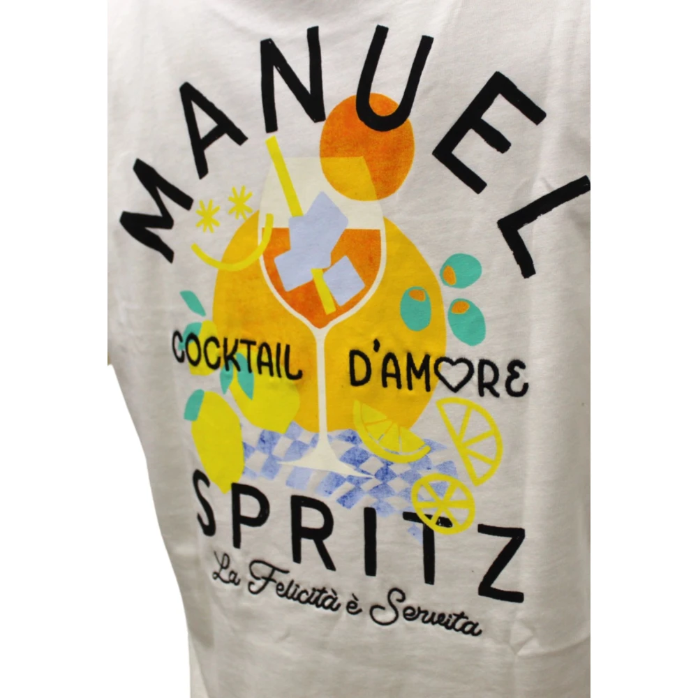 Manuel Ritz Korte Mouw T-shirt Beige Heren