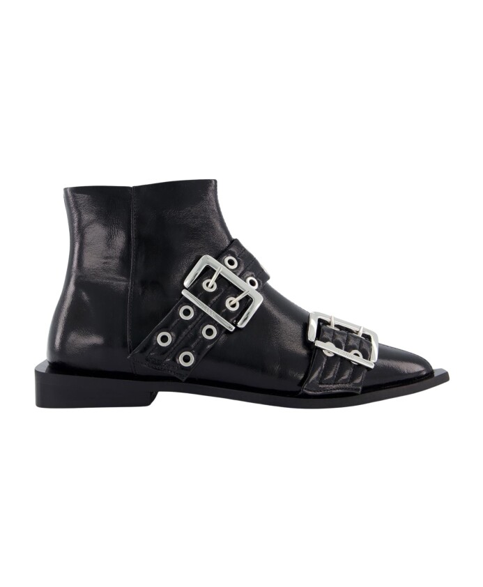 bottines-plates-feminines-a-boucle