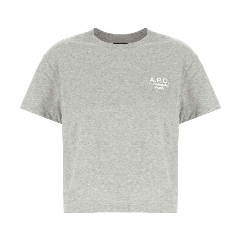 A.p.c. Casual Katoenen T-Shirt Gray Dames