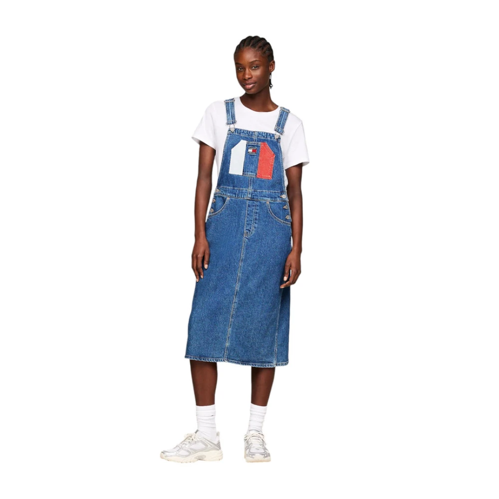 Tommy Jeans Midi Jurk Blue Dames