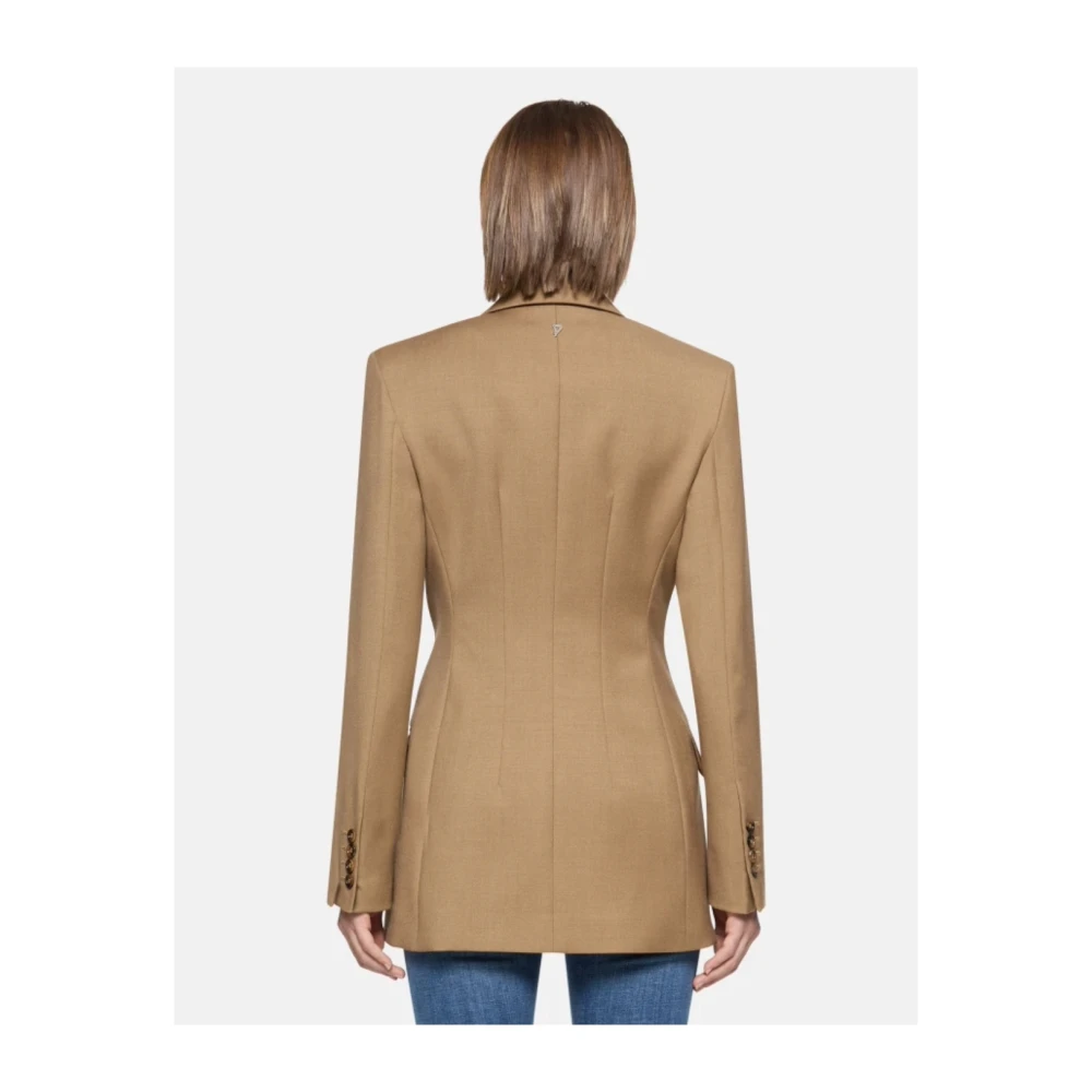 Dondup Dubbelborstige wollen blazer Brown Dames