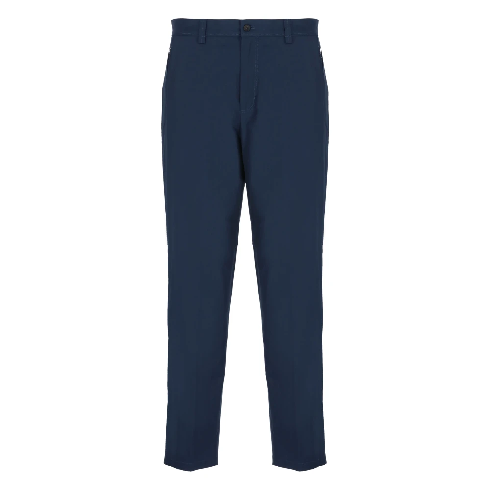 Lanvin Blauwe Katoenmix Broek met Rits Blue Heren