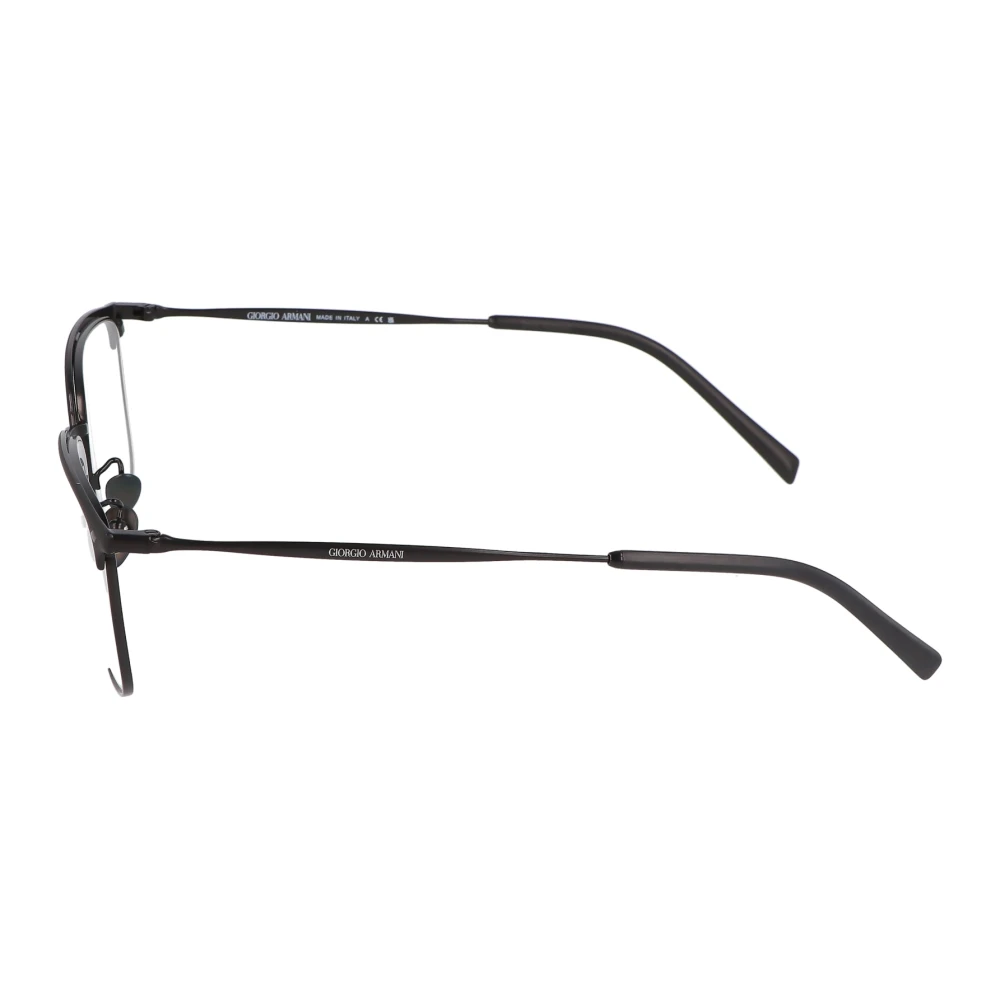Armani Rechthoekige stalen montuurbril Black Unisex