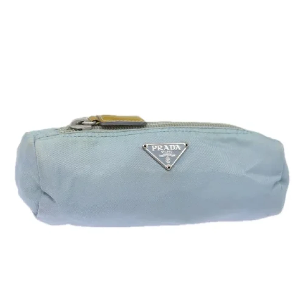 Prada Vintage Pre-owned Nylon pouches Blue Dames