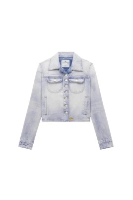 Denimblus med fickor