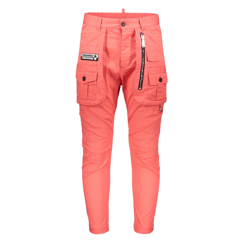 Dsquared2 Cargo Broek met Veel Zakken Pink Heren