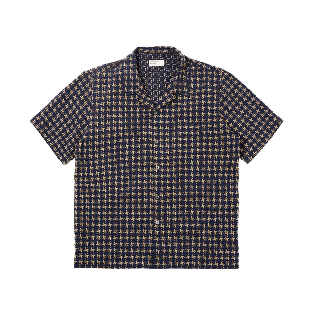Universal Works Men's Multicolor Short Sleeve Shirts, M, Road Shirt Rhodes Cotton