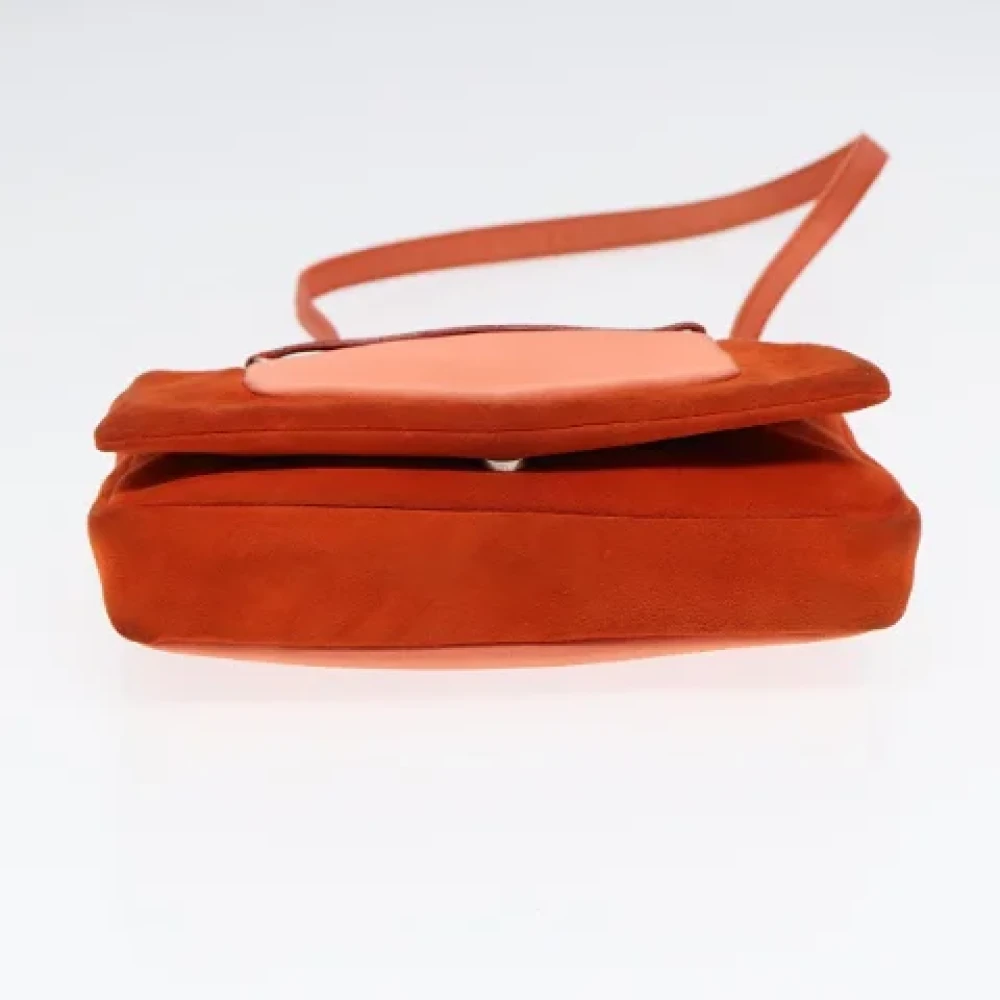Prada Vintage Pre-owned Suede prada-bags Orange Dames