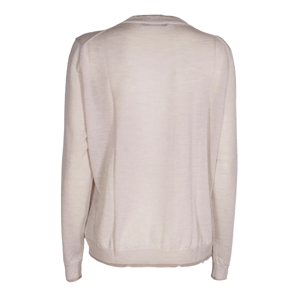 Mauro Grifoni Dames Wollen Trui Ronde Hals Gray Dames