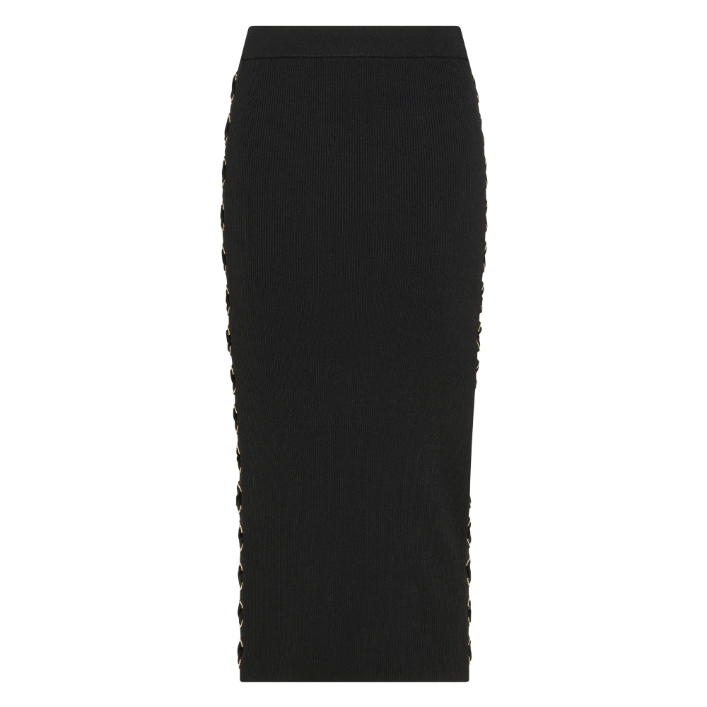 Michael Kors Geribde Midi-potloodrok Black Dames