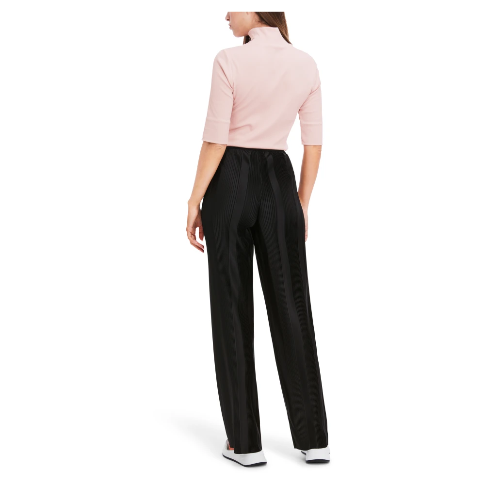 Marc Cain Welby Plissee Wijde Broek Black Dames