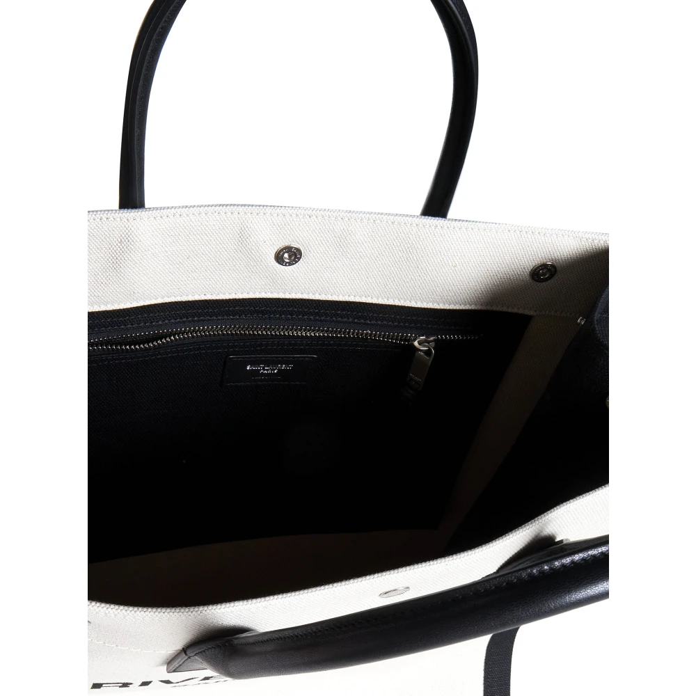 Saint Laurent Rive Gauche Tote Bag White Heren