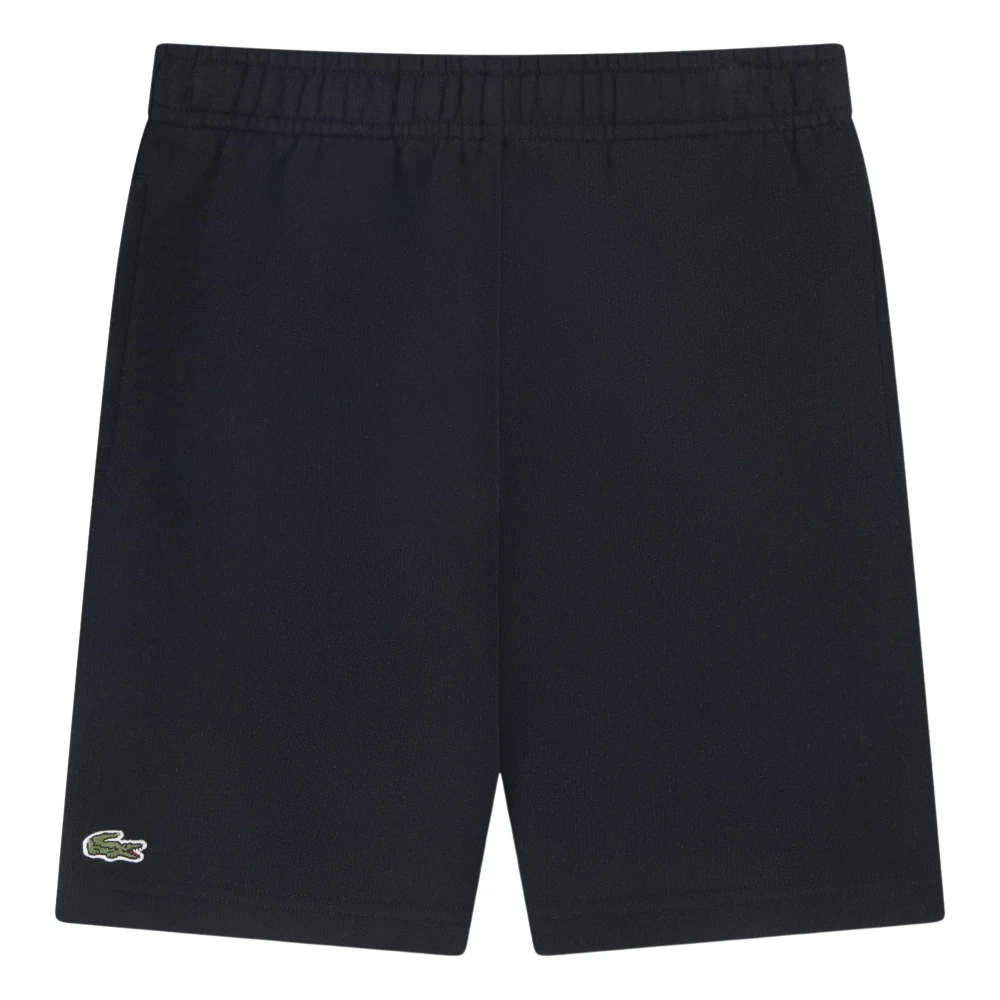 Lacoste Boys Black Shorts, 5 Y, Fleece Logo Shorts