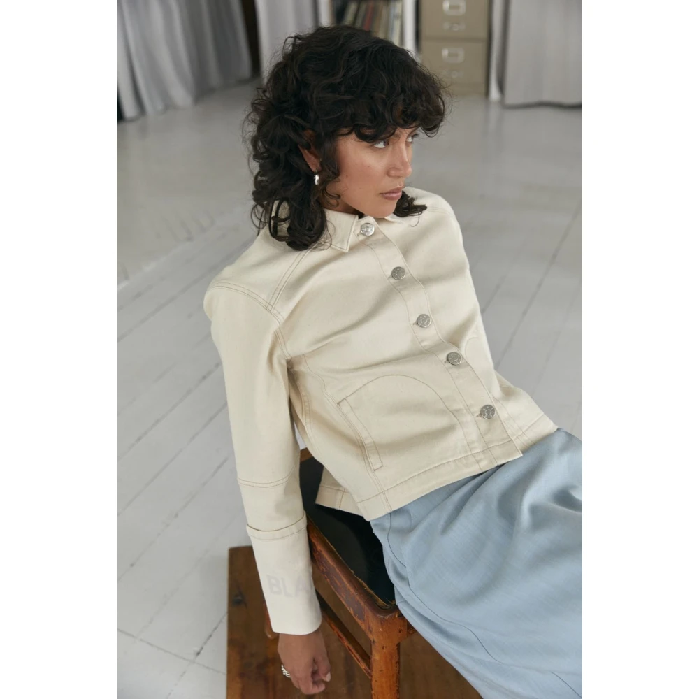 Blanche Sable Denim Jack Beige Dames
