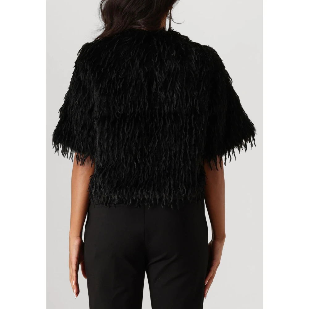 Summum Woman Kortemouw Nepbont Jas Black Dames