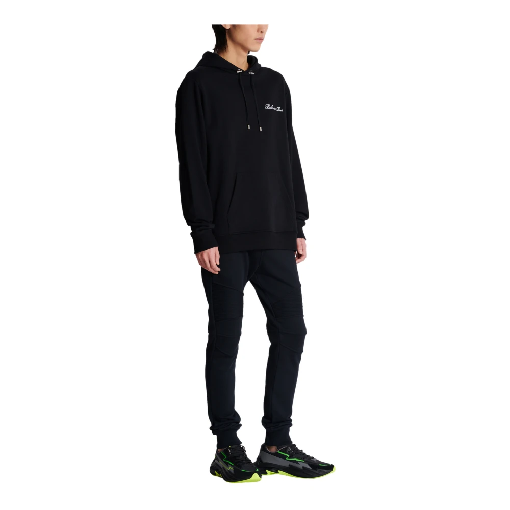 Balmain Handtekening hoodie Black Heren