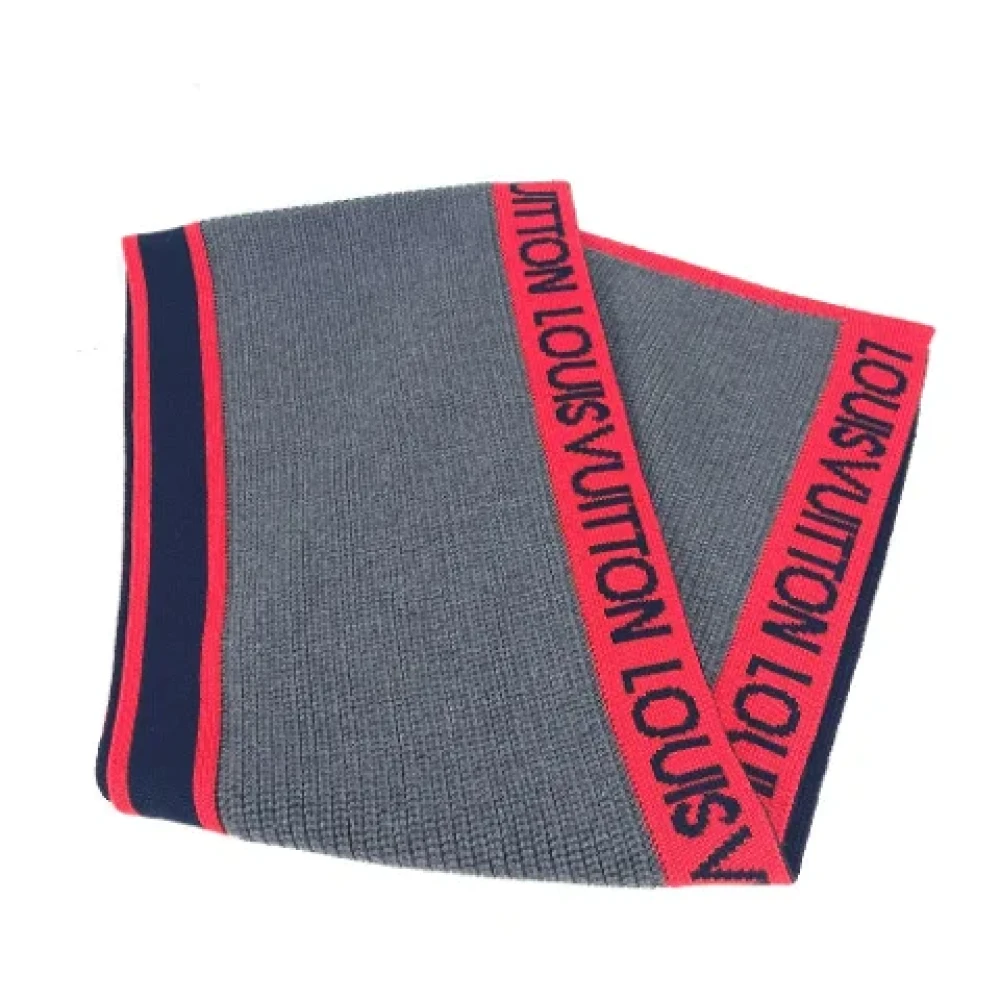 Louis Vuitton Vintage Pre-owned Wool scarves Blue Dames